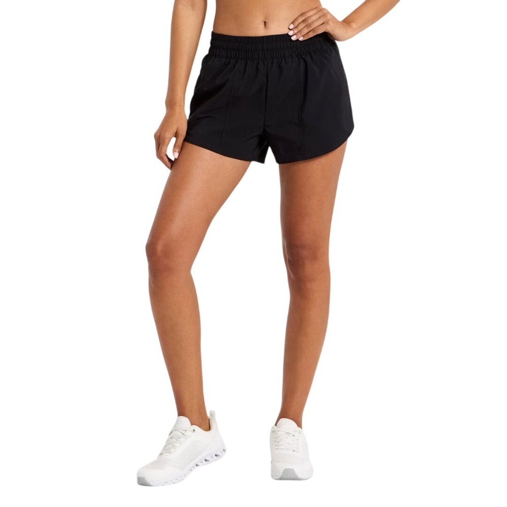 All in Motion Women's Black Elastic Waist Mid Rise Run‎ Shorts Size Large